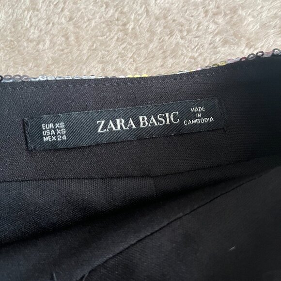 Zara Sequin Mini Skirt - Picture 3 of 5